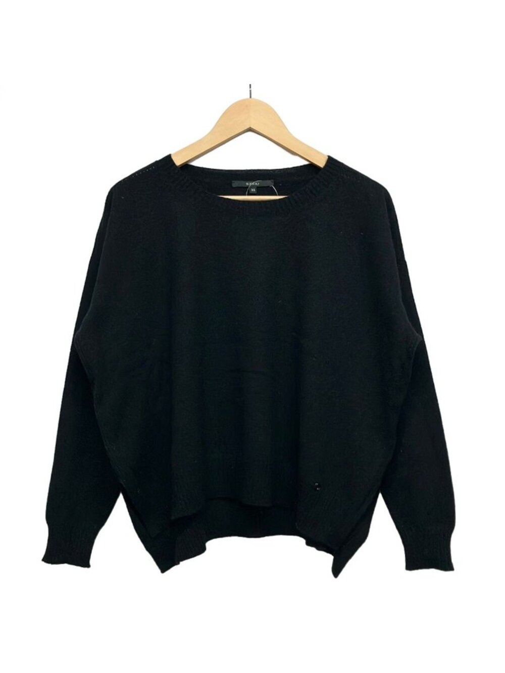 Gucci Long Sleeve Sweater XS Black Cashmere